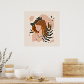 Boho Woman Stars Poster (Küche)