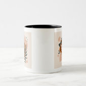 Boho Woman Stars Zweifarbige Tasse (Mittel)