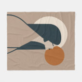 Boho Woman Sun Fleecedecke (Vorderseite (Horizontal))