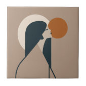 Boho Woman Sun Fliese (Vorderseite)