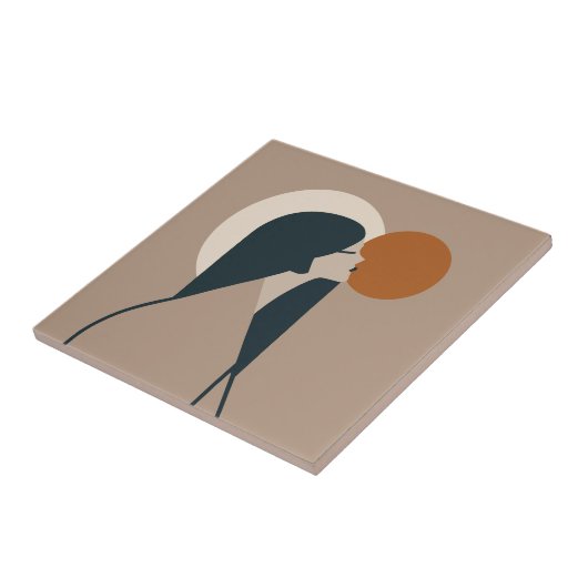 Boho Woman Sun Fliese (Seite)