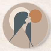 Boho Woman Sun Getränkeuntersetzer (Vorne)