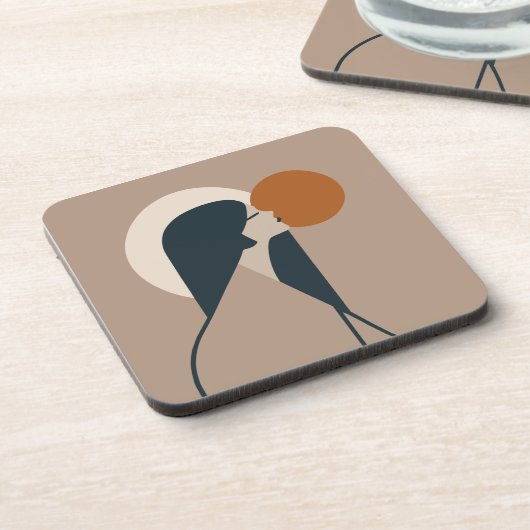 Boho Woman Sun Getränkeuntersetzer (Linke Seite)