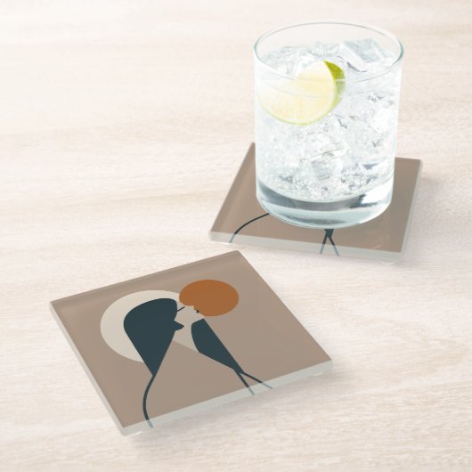 Boho Woman Sun Glasuntersetzer (Schrägansicht)