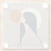 Boho Woman Sun Glasuntersetzer (Rückseite)