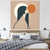 Boho Woman Sun Leinwanddruck (Insitu (Schlafzimmer))