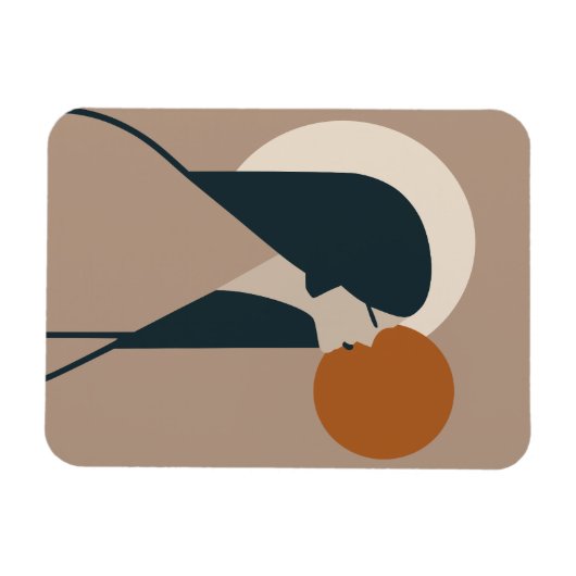 Boho Woman Sun Magnet (Horizontal)