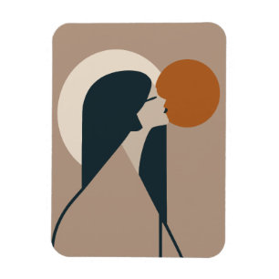 Boho Woman Sun Magnet