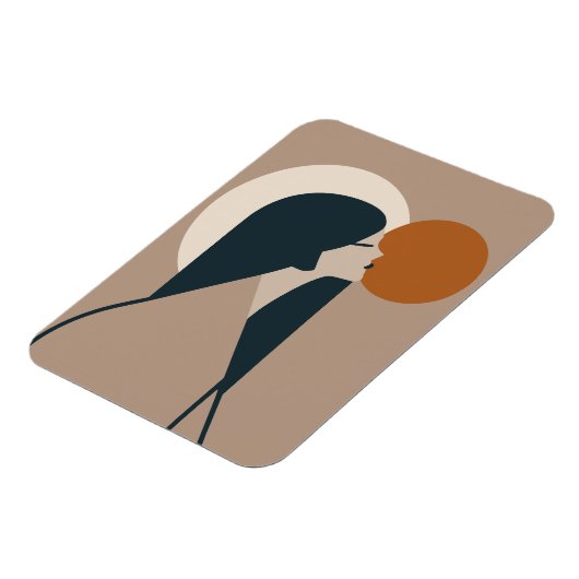 Boho Woman Sun Magnet (Linke Seite)