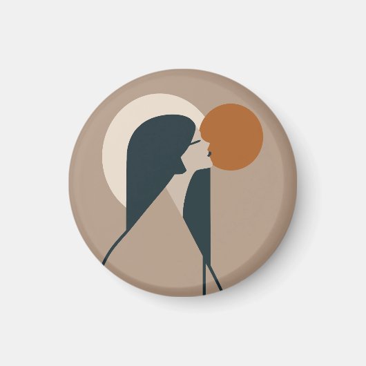 Boho Woman Sun Magnet (Vorne)