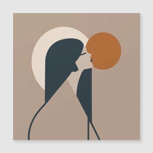 Boho Woman Sun Magnetkarte (Vorderseite)