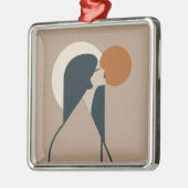 Boho Woman Sun Ornament Aus Metall (Links)