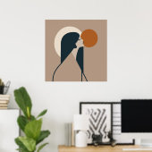 Boho Woman Sun Poster (Heimbüro)