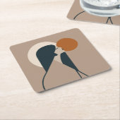 Boho Woman Sun Rechteckiger Pappuntersetzer (angewinkelt)