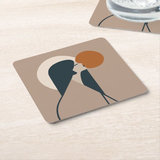 Boho Woman Sun Rechteckiger Pappuntersetzer (angewinkelt)