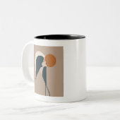Boho Woman Sun Zweifarbige Tasse (Vorderseite Links)