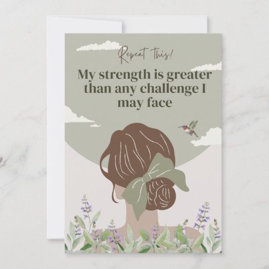 Boho Women Empowerment Positive Affirmative Cards (Vorderseite)