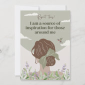Boho Women Empowerment Positive Affirmative Cards (Vorderseite)