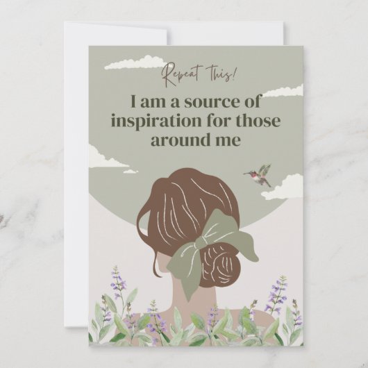 Boho Women Empowerment Positive Affirmative Cards (Vorderseite)