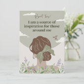 Boho Women Empowerment Positive Affirmative Cards (Stehend Vorderseite)