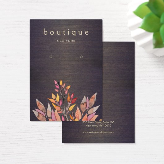 Boho Wood Jewelier Earring Display Card (Schreibtisch)