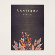 Boho Wood Jewelier Earring Display Card