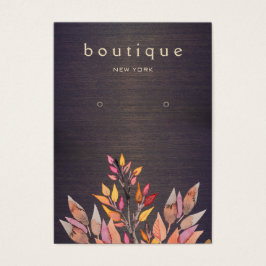 Boho Wood Jewelier Earring Display Card