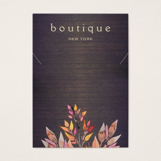 Boho Wood Necklace Display Card (Vorderseite)