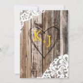 Boho Wood Sunflower Antlers lockt Rustikale Hochze Einladung (Rückseite)