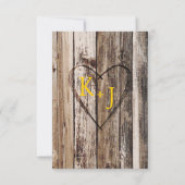 Boho Wood Sunflower Antlers Rustic RSVP Card Karte (Rückseite)