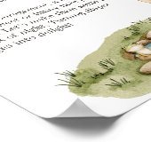 Boho Woodland Animal Baby Dusche Spate Night Diape Poster (Ecke)