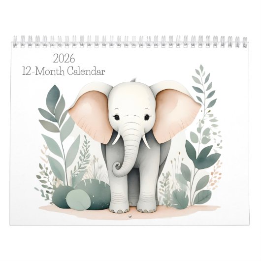 Boho Woodland Animals 2026 Kalender 12 Monate (Titelbild)