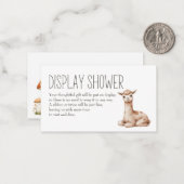 Boho Woodland Animals Baby Display Dusche Mitteilungskarte (Vorderseite/Rückseite Beispiel)