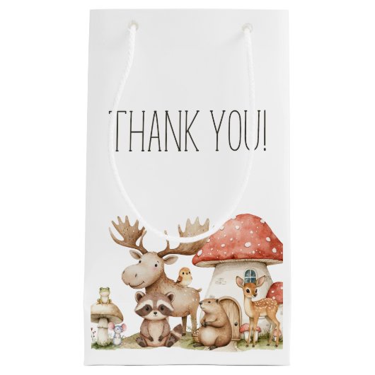 Boho Woodland Animals Baby Dusche Gefallen Kleine Geschenktüte (Vorderseite)