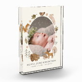 Boho Woodland Animals Baby Foto Block (Links)