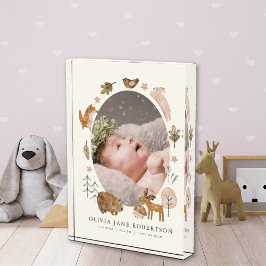 Boho Woodland Animals Baby Foto Block