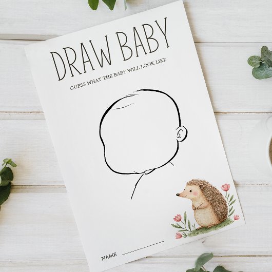 Boho Woodland Animals Baby Shower Zeichne Baby Gam Flyer