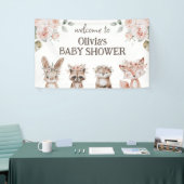 Boho Woodland Animals Babydusche Banner (Messeveranstaltung)