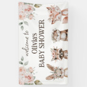 Boho Woodland Animals Babydusche Banner (Vertikal)
