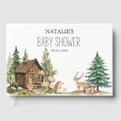 Boho Woodland Animals Babydusche Gästebuch (Vorderseite)