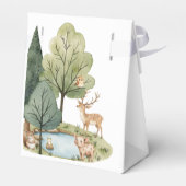 Boho Woodland Animals Babydusche Geschenkschachtel (Rückseite)