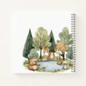 Boho Woodland Animals Babydusche Notizblock (Rückseite)