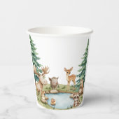 Boho Woodland Animals Babydusche Pappbecher (Rückseite)