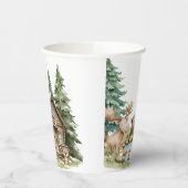 Boho Woodland Animals Babydusche Pappbecher (Links)