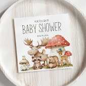 Boho Woodland Animals Babydusche Serviette