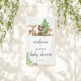 Boho Woodland Animals Begrüßungs-Baby-Duschbanner Banner
