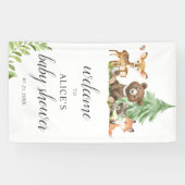 Boho Woodland Animals Begrüßungs-Baby-Duschbanner Banner (Horizontal)