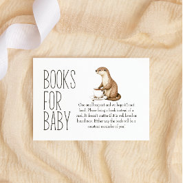 Boho Woodland Animals Bücher für Babydusche Mitteilungskarte