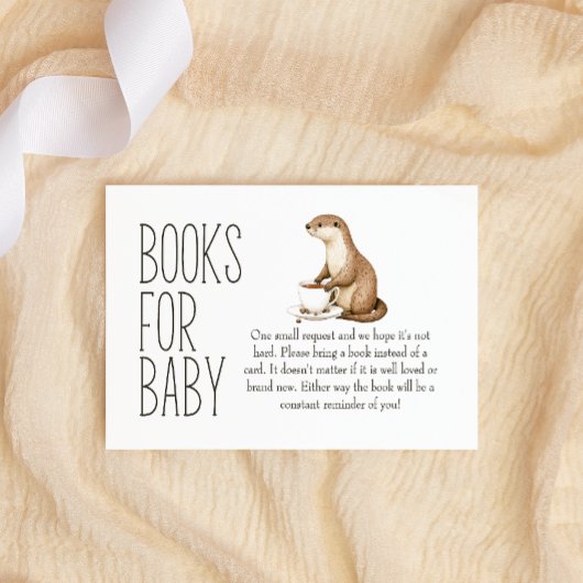 Boho Woodland Animals Bücher für Babydusche Mitteilungskarte