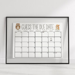 Boho Woodland Animals Duschratschläge Fälligkeitsd Poster